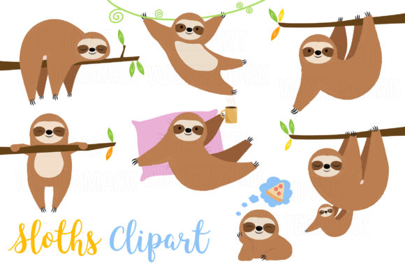 Adorable Sloths Clipart for Your Creative Projects