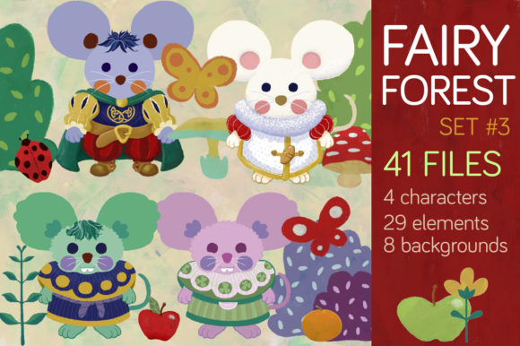 Bringing Magic to Life with the Fairy Forest Set 3 Clipart Collection