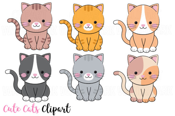 Cute Cats Clipart: High-Res Digital Assets for Creators