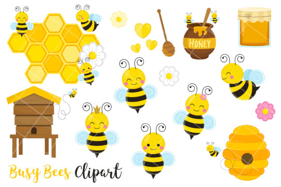 Elevate Your Creative Projects with Adorable Bees Clipart and Sweet Honey Designs