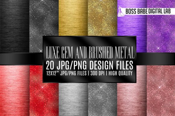 Elevating Designs with Luxury Gem and Brushed Metal Textures