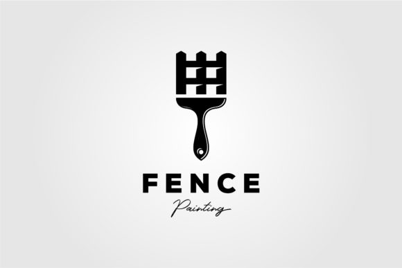 Fence Brush Creative Logo Vector Design