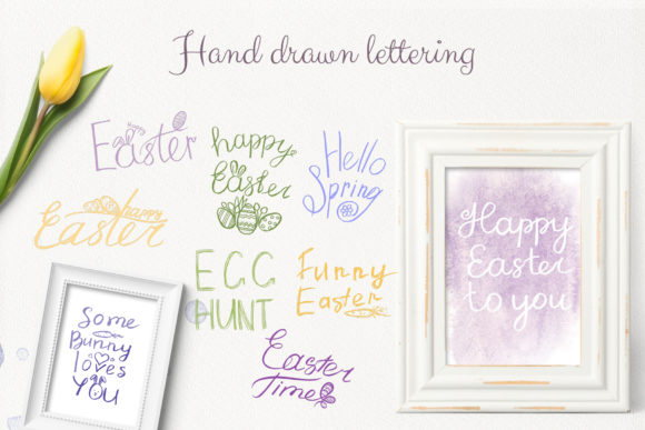 Handwritten Phrases About Easter for Spring Designs