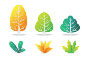 Integrating Illustration of Autumn Trees and Bushes into Professional Creative Workflows