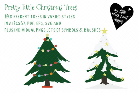 Pretty Little Christmas Trees: A Cute Set for Every Design