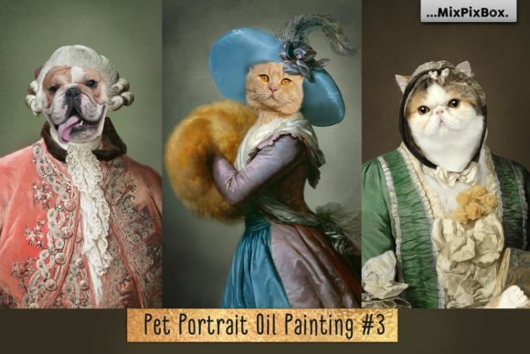 Reviving Classic Elegance: A Deep Dive into Pet Portrait Oil Background V.3