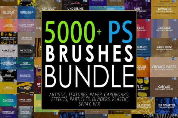 Unlock Your Creative Potential with the 5000 Photoshop Stamp Brushes Bundle