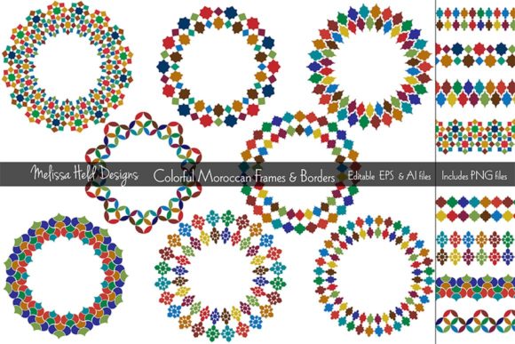 Vibrant Moroccan Frames & Borders for Creative Projects